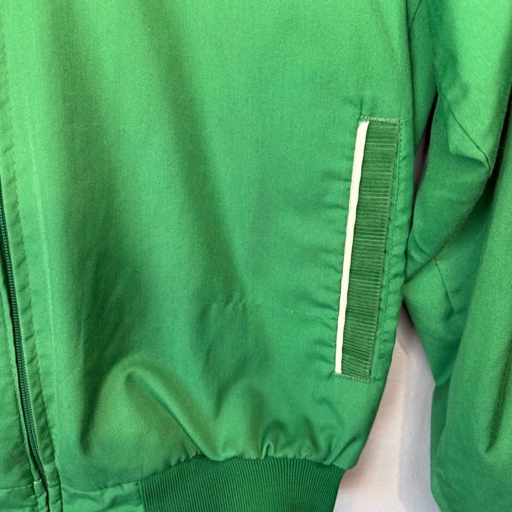 Green Zip-Up Jacket with Logo